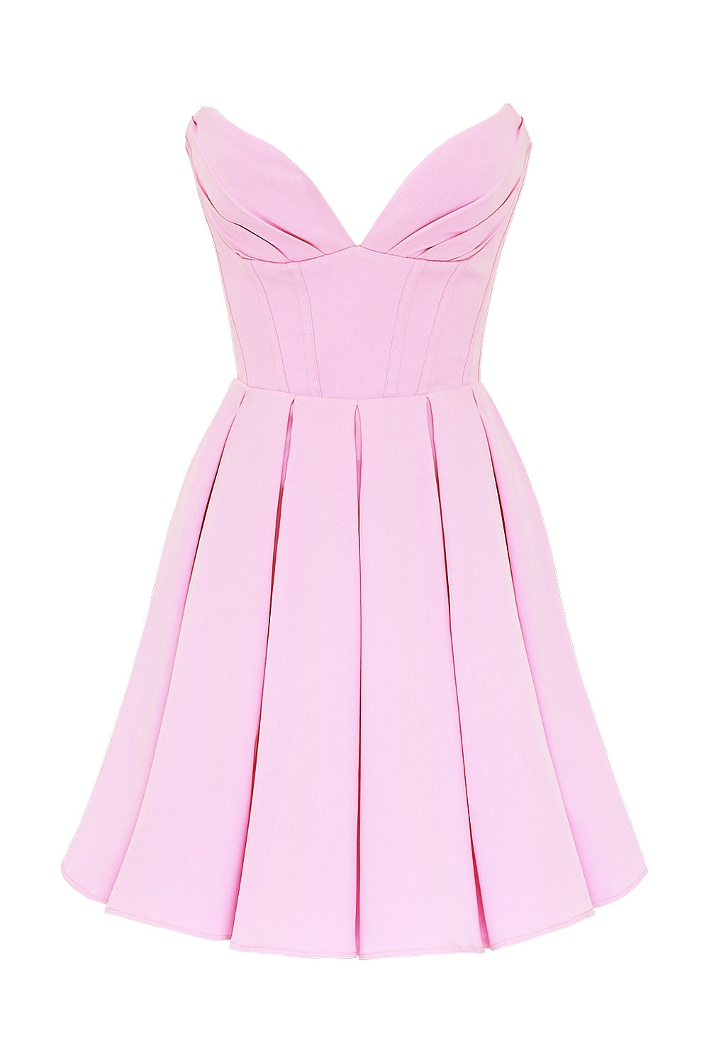 cotton candy twill strapless mini dress