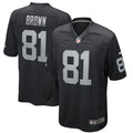 Tim Brown Las Vegas Raiders Nike Game Retired   Jersey - Black