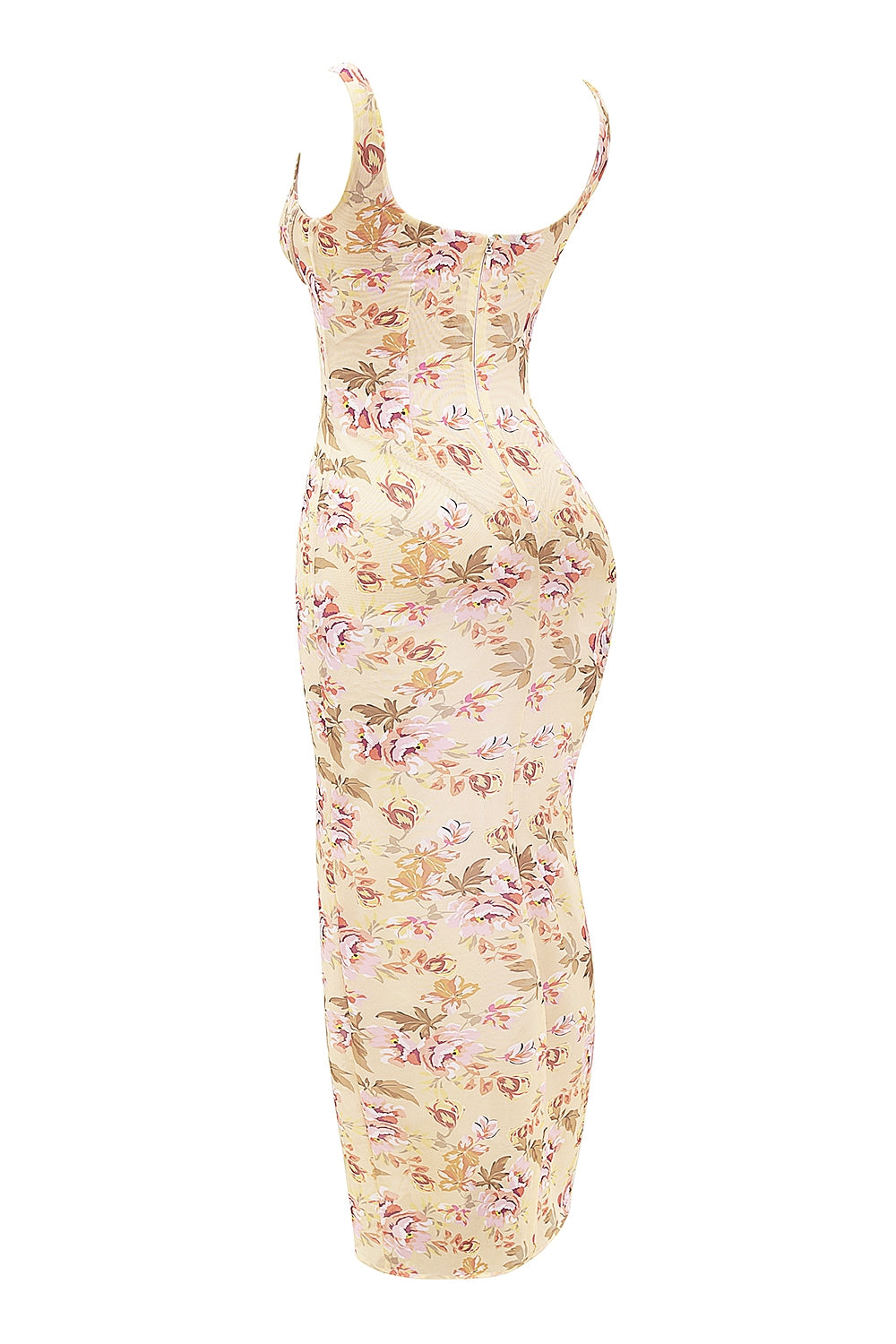 honeyflower print maxi dress