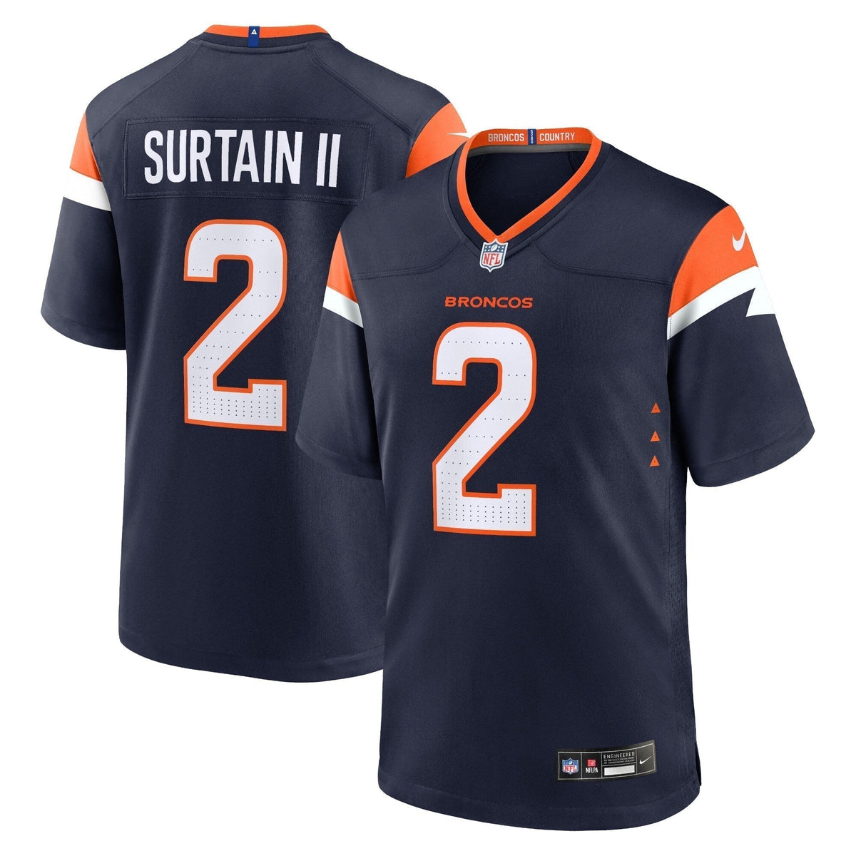Patrick Surtain II Denver Broncos Nike Mile High Collection Alternate Game Jersey - Navy