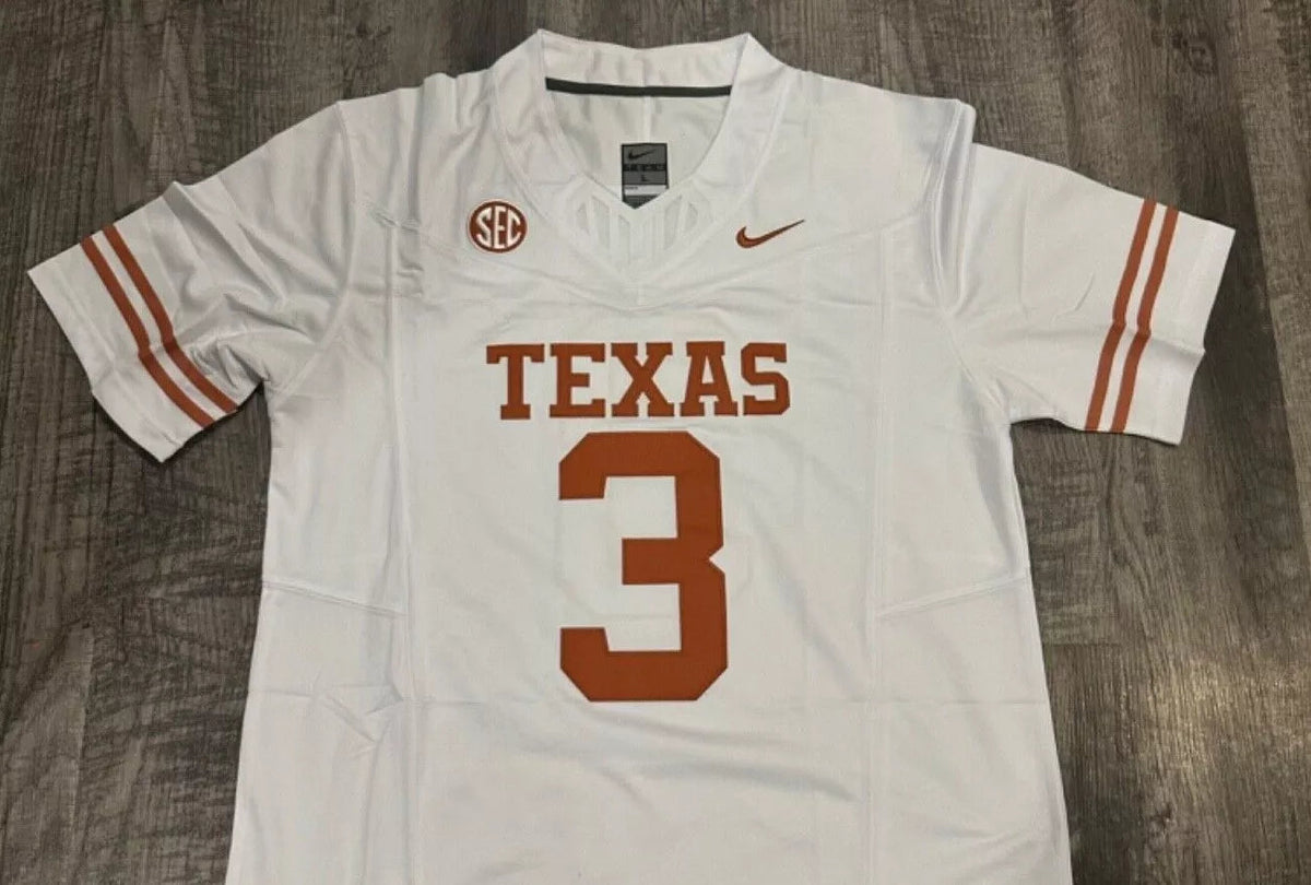 Quinn Ewers Texas White Jersey