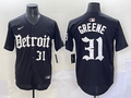 Men's Detroit Tigers Riley Greene #31 Black Player Jersey