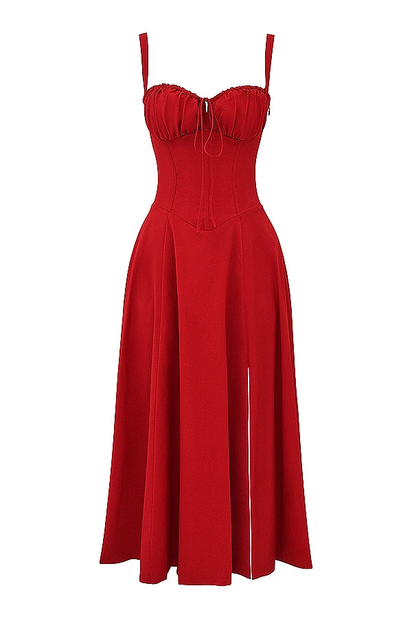 red rose bustier sundress