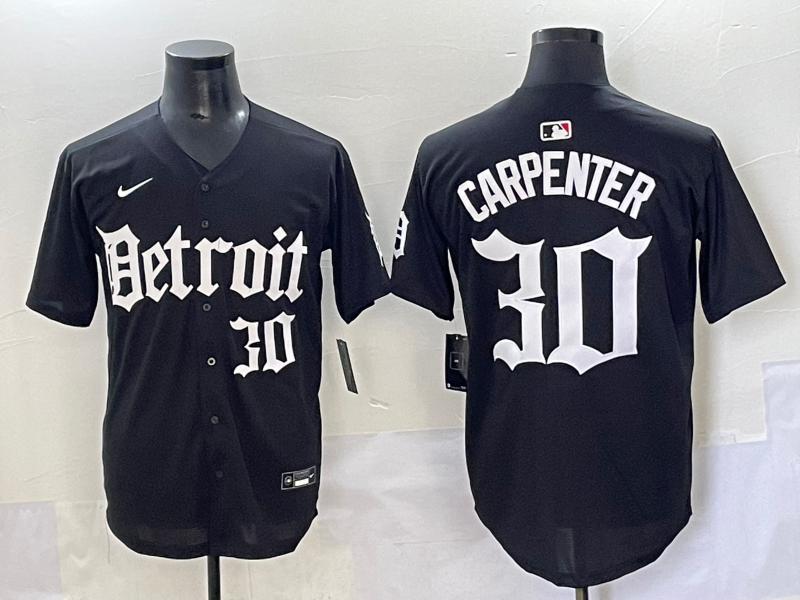 Men's Detroit Tigers Kerry Carpenter #30 Black Player Jersey